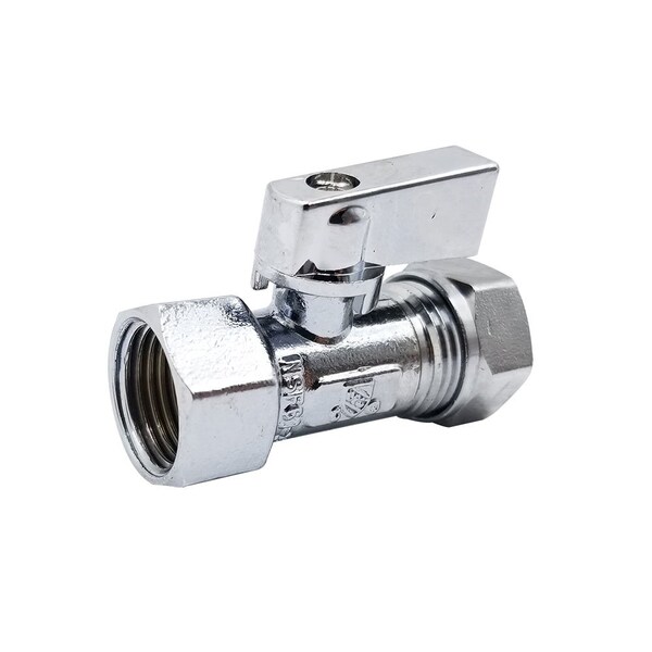 Thrifco Plumbing 1/2 Inch FIP x 1/2 Inch Slip Joint Straight Stop, Lead Free 7646466 - main